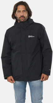 Jack Wolfskin Altenberg 3-In-1 Jas Zwart - XL