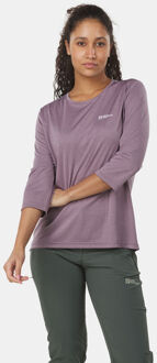 Jack Wolfskin Crosstrail 3/4 Sleeve Tee Shirt Dames Paars - XS