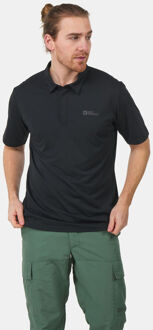 Jack Wolfskin Delgami Polo Zwart - S