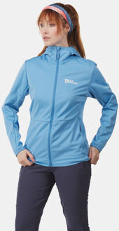 Jack Wolfskin Feldberg Hoody Softshell Dames Blauw - M