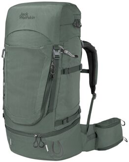 Jack Wolfskin Highland Trail 50+5 Women hedge green backpack Groen - H 67 x B 35 x D 29