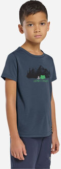 Jack Wolfskin Hiking Graphic T Kids T-Shirt Junior Blauw - 128