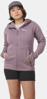 Jack Wolfskin Kolbenberg Hooded FZ Fleecevest Dames Paars - XL