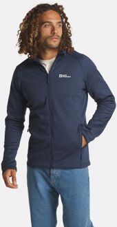 Jack Wolfskin Peak District FZ Fleecevest Blauw - L