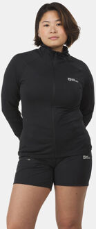 Jack Wolfskin Prelight FZ Fleecevest Dames Zwart - XS