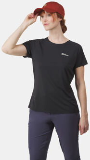 Jack Wolfskin Prelight Stride T-Shirt Dames Zwart - M