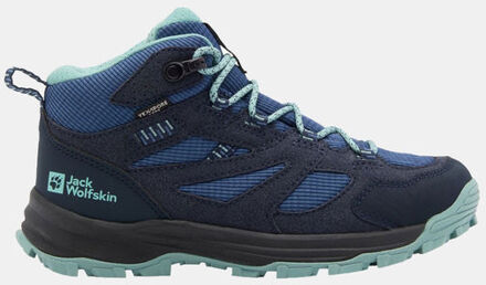 Jack Wolfskin Vojo Tour Texapore Mid Wandelschoen Junior Blauw - 34