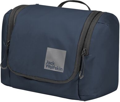 Jack Wolfskin Wandermood Washbag midnight sky toilettas Blauw - H 7 x B 21 x D 5 cm