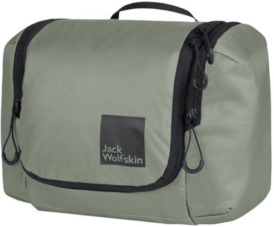 Jack Wolfskin Wandermood Washbag mint leaf toilettas Groen - H 7 x B 21 x D 5 cm