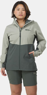Jack Wolfskin Weiltal 2L Hardshell Jas Dames Groen - XL