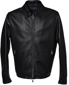 Jacket in black nappa leather Baldinini , Black , Heren - 2Xl,Xl,L,3Xl