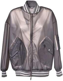 Jacket in grey technical fabric Baldinini , Gray , Dames - M,S,Xs