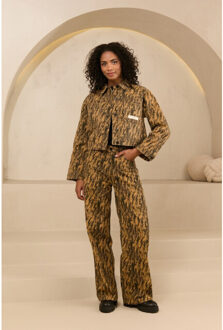 Jacket maria dessin Bruin - L