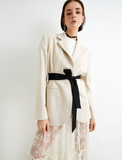 JACKETS Pocket Detail Blazer Jacket Wit