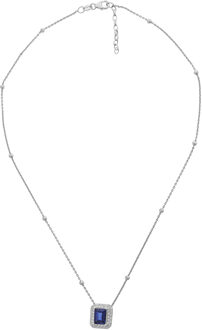 'Jackie' Dames 925 Sterling Zilveren Ketting met Hanger - Zilver ZH-7237/SA