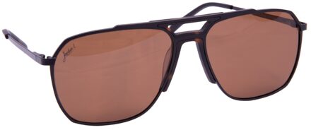 Jackie L Le Mans JL-0579B mat zwart - bruin polarised TAC - UV400