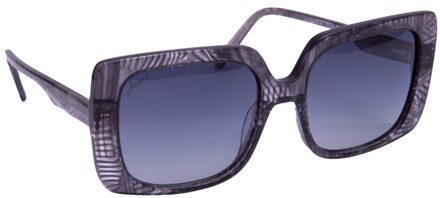 Jackie L Limoges JL-0578A grijs gestreept - grijs polarised TAC - UV400