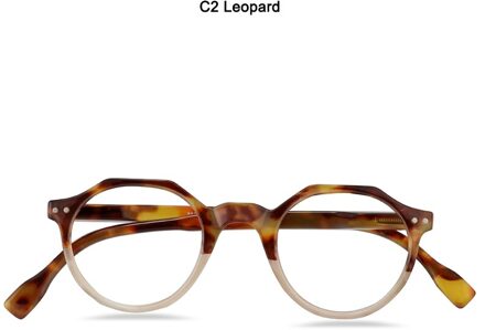 Jackjad Vintage Ronde Stijl Anti Blue Ray TR90 Brillen Frame Vrouwen Lezen Computer Brand Bril Brillen C2 luipaard