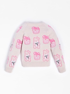 Jacquard Sweater Logo All-Over Roze multi - 5