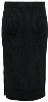 Jacqueline de Yong Annie life rib slit skirt Zwart - XL