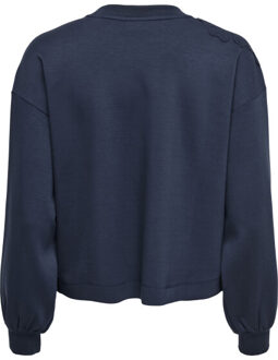 Jacqueline de Yong aura l/s shoulder detail sweat j 15360108 total eclipse Blauw