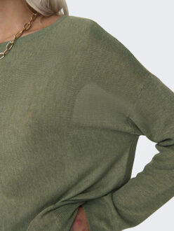 Jacqueline de Yong Bente l/s boatneck pullover Groen - M