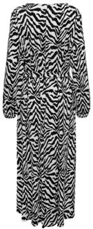 Jacqueline de Yong Bravo l/s plisse ancle dress Veelkleurig - M