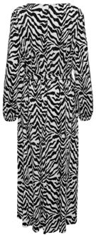 Jacqueline de Yong Bravo l/s plisse ancle dress Veelkleurig - XS