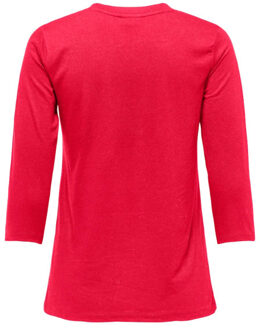 Jacqueline de Yong Dalila 3/4 v- neck top Blauw - L