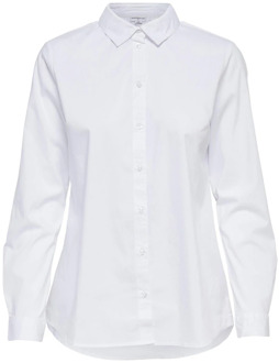 Jacqueline de Yong Dames Witte Lange Mouw Shirt Jacqueline de Yong , White , Dames - L,M,S,Xs