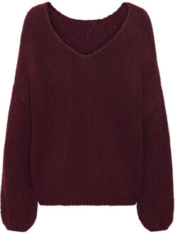 Jacqueline de Yong dinea l/s reversible pullov. knt 15334709 cabarnet Bordeaux - XS