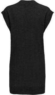 Jacqueline de Yong Elanora s/l v-neck slit vest Zwart