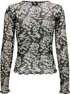 Jacqueline de Yong Elsa mesh top Zwart - L