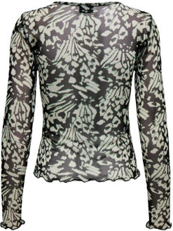 Jacqueline de Yong Elsa mesh top Zwart - XS