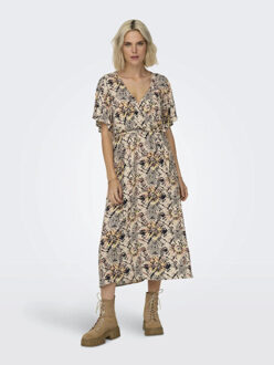 Jacqueline de Yong Gaya long wrap dress Veelkleurig - M