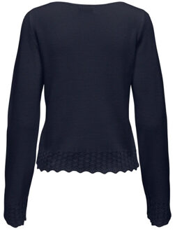 Jacqueline de Yong Grace l/s boatneck struc pullover knt Veelkleurig - M