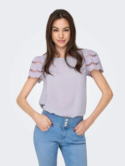 Jacqueline de Yong Hannah life s/s lace top Veelkleurig