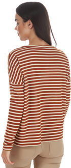 Jacqueline de Yong Harlow LS Tonsy Top met v-hals voor dames, brown Bruin - EU 38 / UK 10