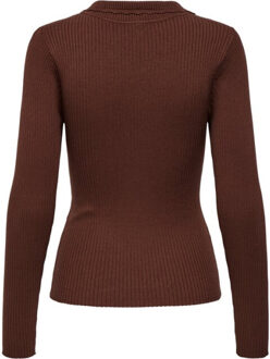 Jacqueline de Yong Jdyada ls collar pullover knt bordeaux Rood - M