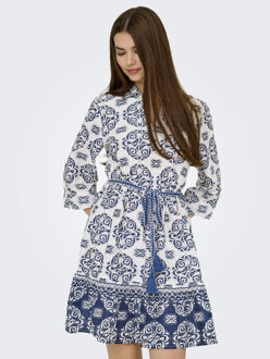 Jacqueline de Yong Jdyanna dress dessin - maat XS Blauw