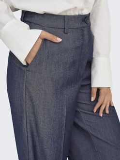 Jacqueline de Yong Jdyanthony bloom hw pant tlr blue denim Blauw - S / L32