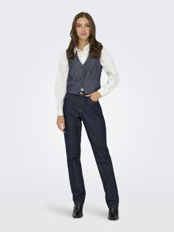 Jacqueline de Yong Jdyanthony sl waistcoat tlr dessin Blauw - L