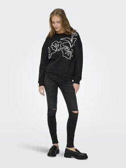 Jacqueline de Yong Jdycanoa ls emb sweat jrs noos dessin Zwart - M