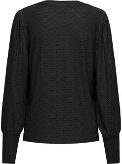 Jacqueline de Yong Jdycathinka l/s bellsleeve top jrs Zwart