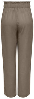 Jacqueline de Yong Jdydivya hw wide pants wvn taupe - maat M / L32 Bruin