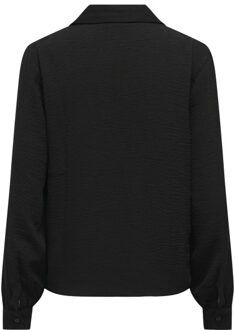 Jacqueline de Yong Jdydivya life l/s collar top wvn di - maat S Zwart