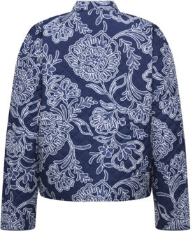 Jacqueline de Yong Jdyfia ls quilt shacket wvn dessin Blauw