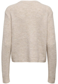 Jacqueline de Yong Jdyjolene ls bow cardigan knt beige Ecru - M