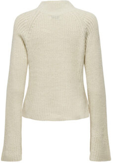 Jacqueline de Yong Jdyjusty tine ls hn slit pull knt ecru - XL