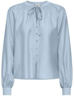 Jacqueline de Yong Jdyleah ls string shirt wvn licht Blauw - M